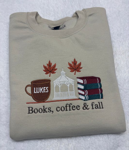 Books, Coffee & Fall Crewneck