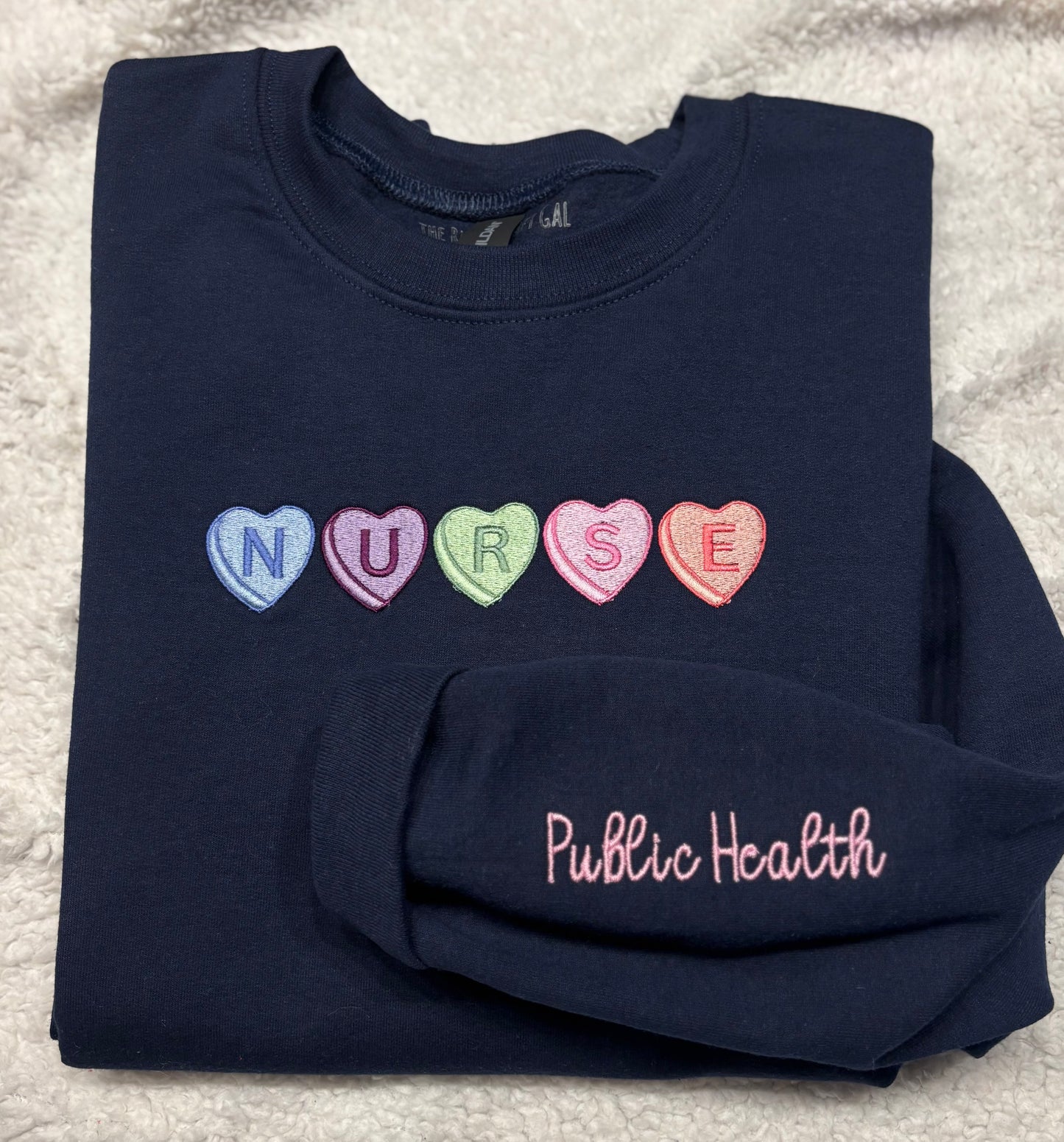 Nurse Candy Heart Crewneck