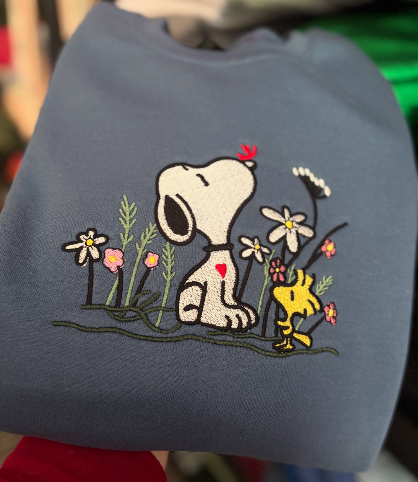 Floral Snoopy Crewneck