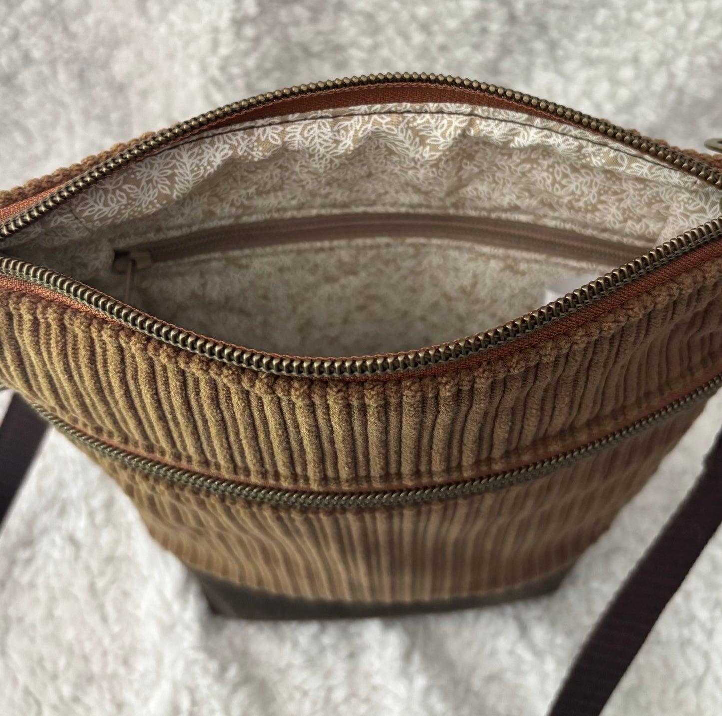 Brown Corduroy Purse