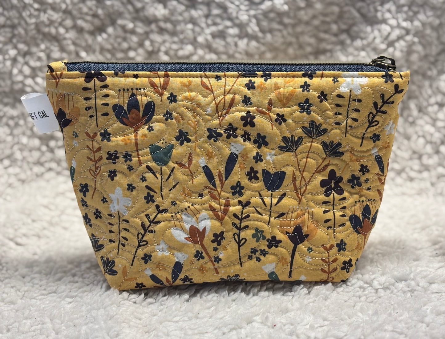 Floral Quilted Cosmetic Bag