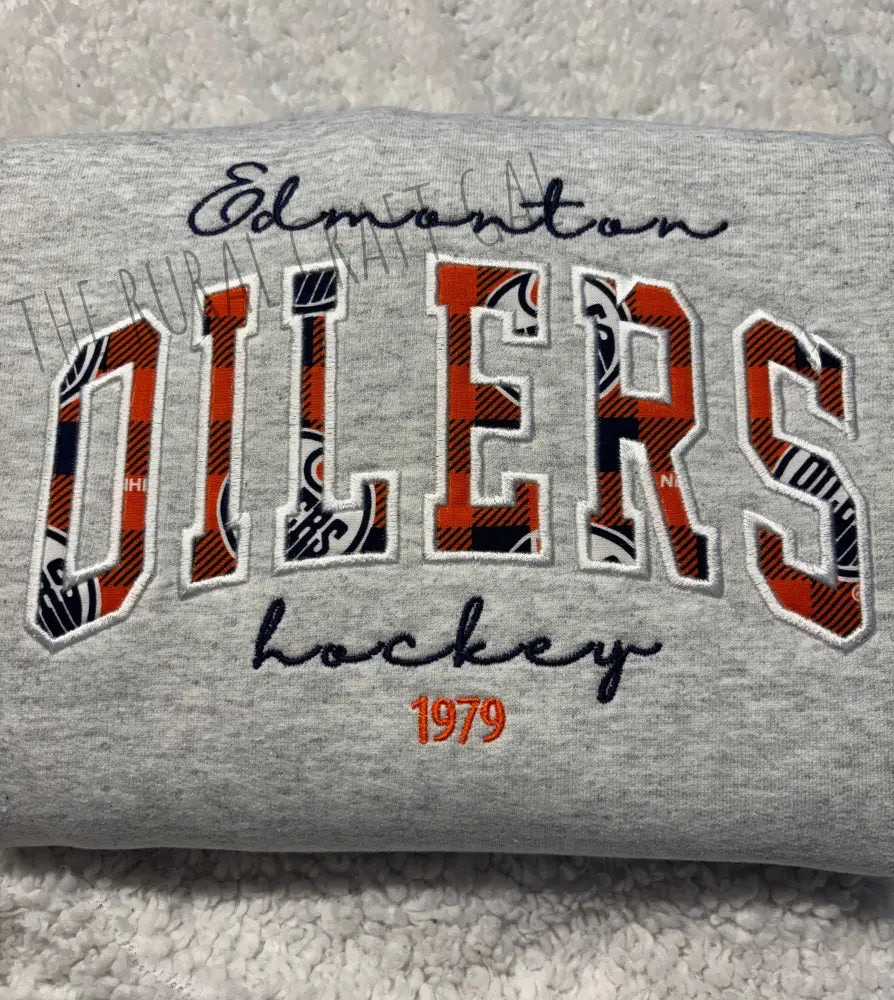 Oilers Appliqué Crewneck