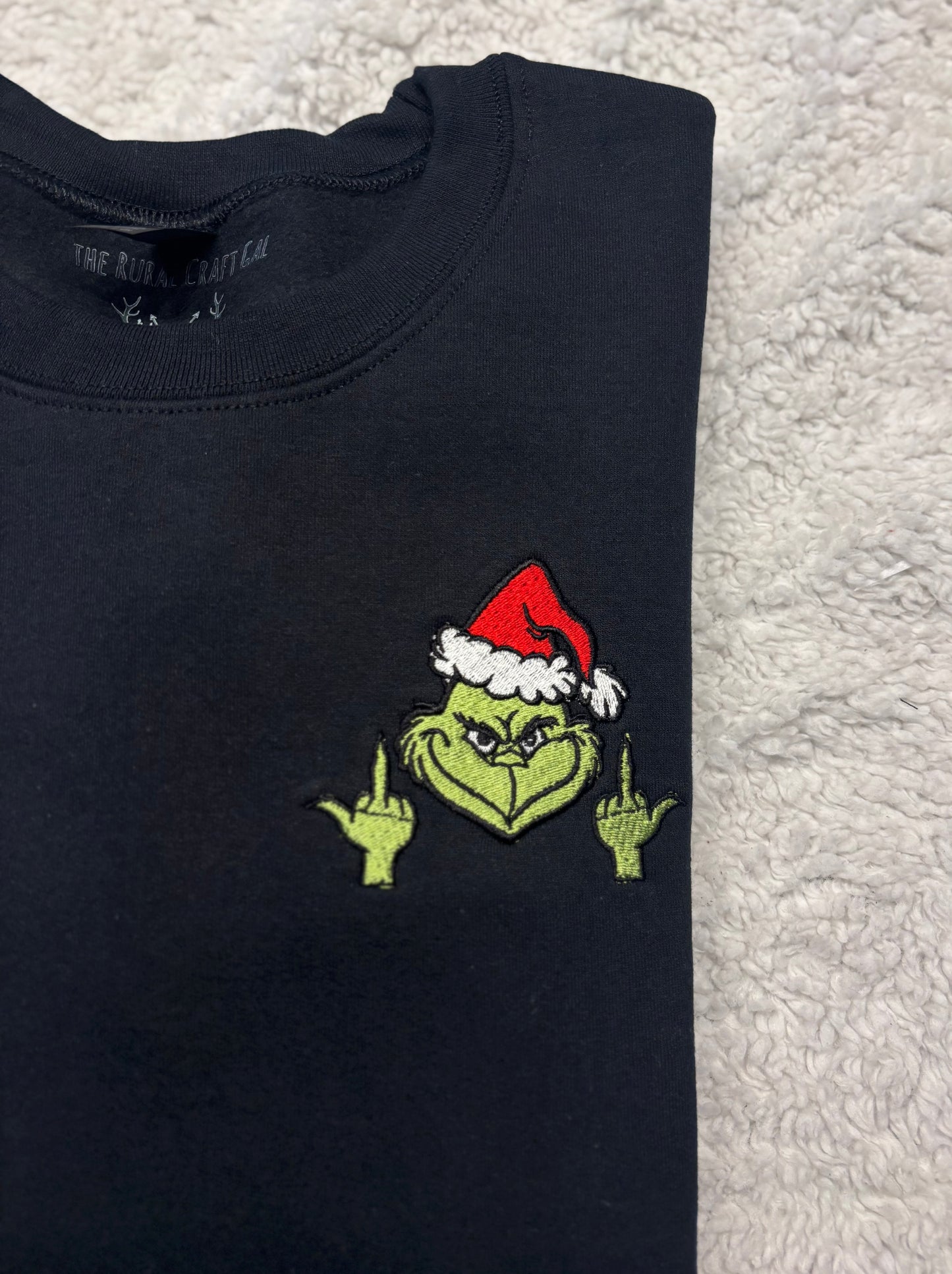 Grinch Middle Fingers Crewneck