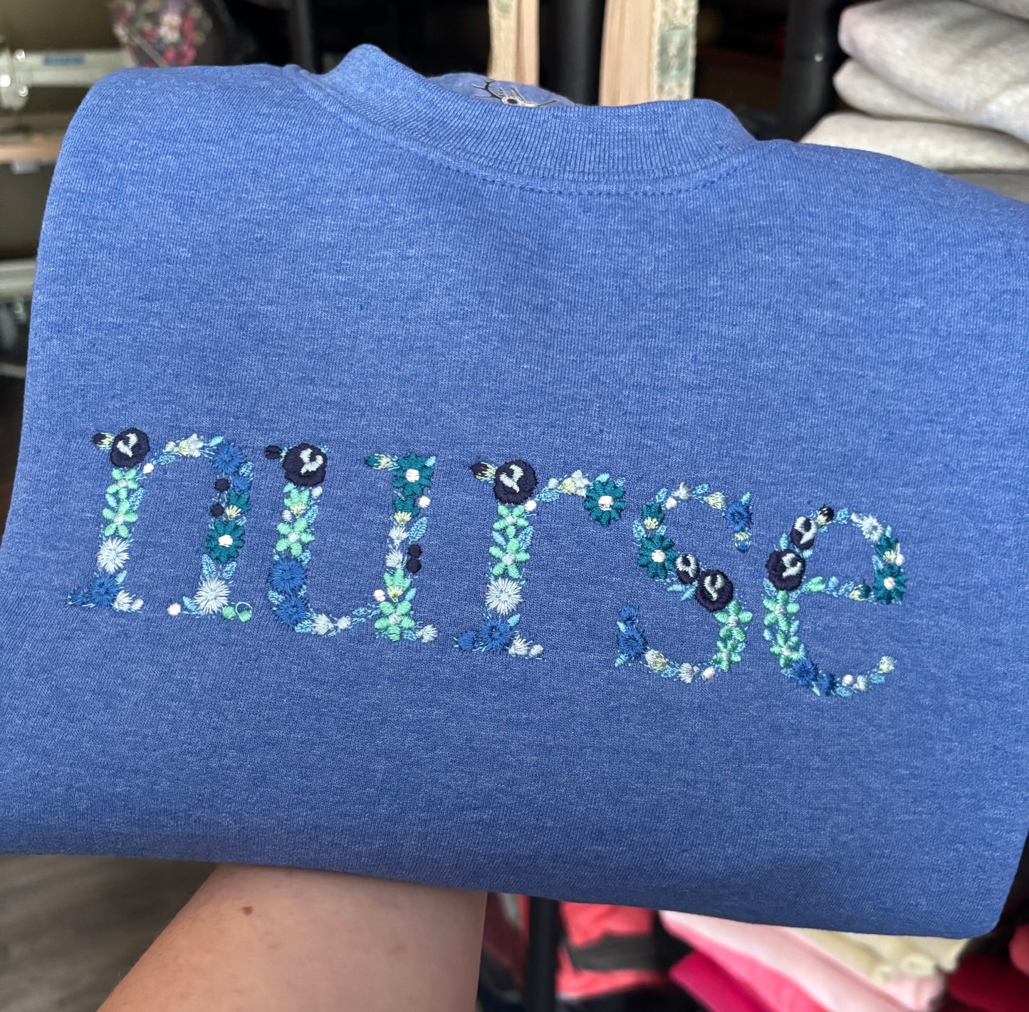 Floral Nurse Crewneck