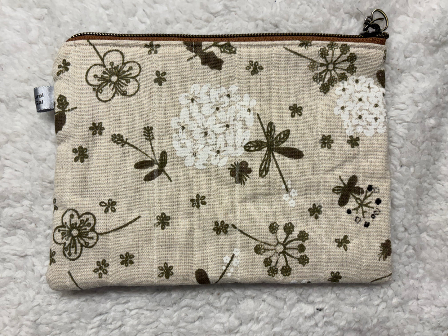 Floral Quilted Cosmetic Bag