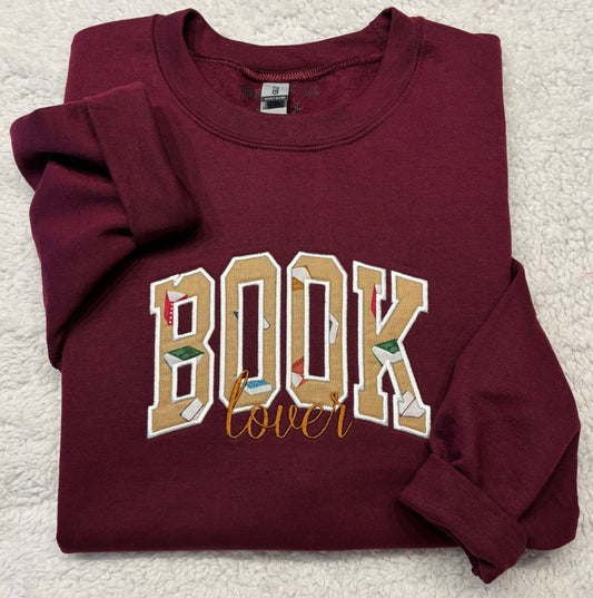 Book Lover Appliqué Crewneck