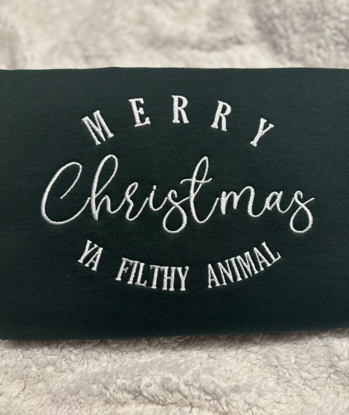Merry Christmas Ya Filthy Animal Crewneck