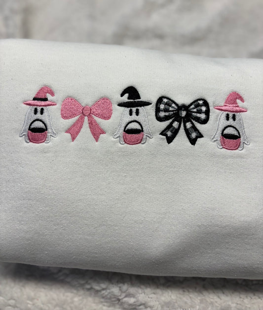 Pink Ghosts & Bows Crewneck