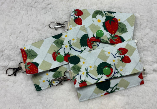 Strawberry Floral Card Pouch