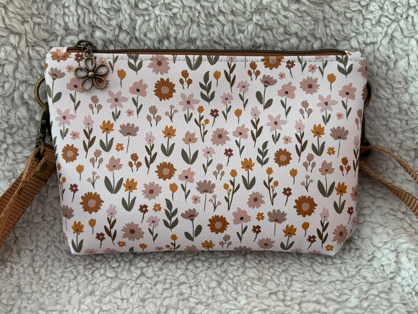 Floral Wristlet Crossbody Bag