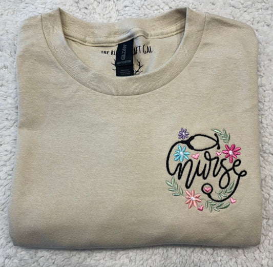 Nurse Floral T-Shirt