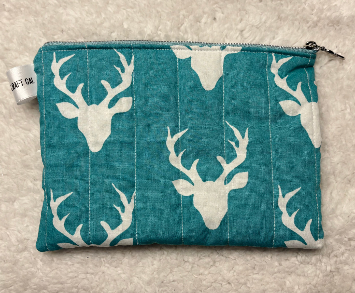 Deer Quilted Cosmetic Bag