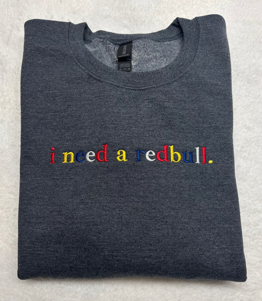 I need a redbull Crewneck