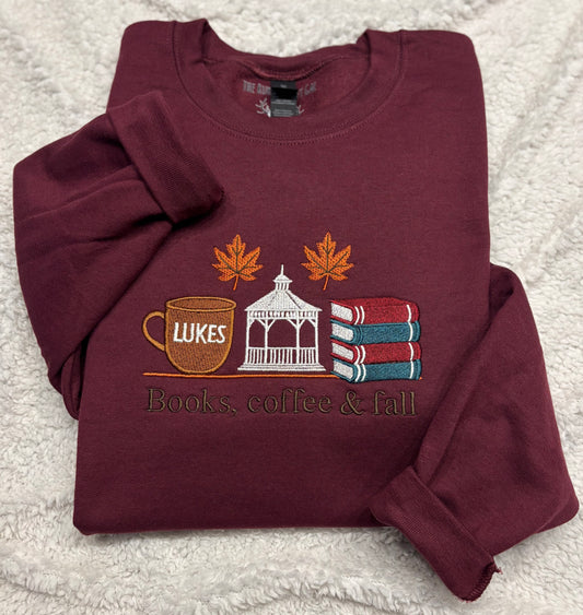 Books, Coffee & Fall Crewneck