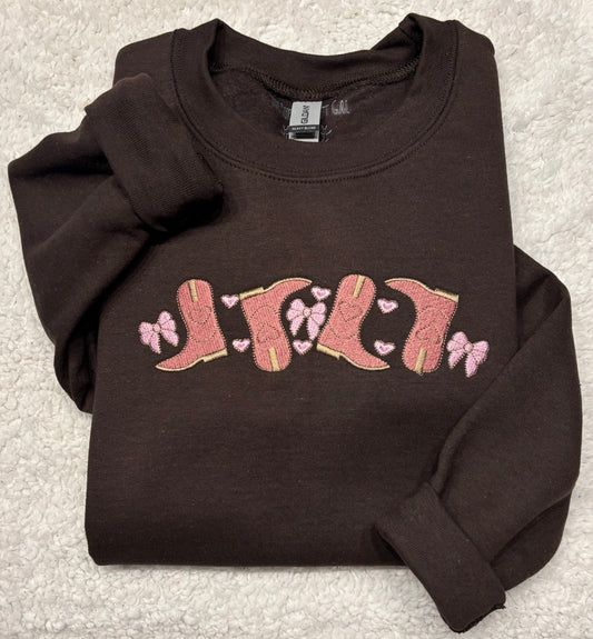 Boots & Hearts Crewneck