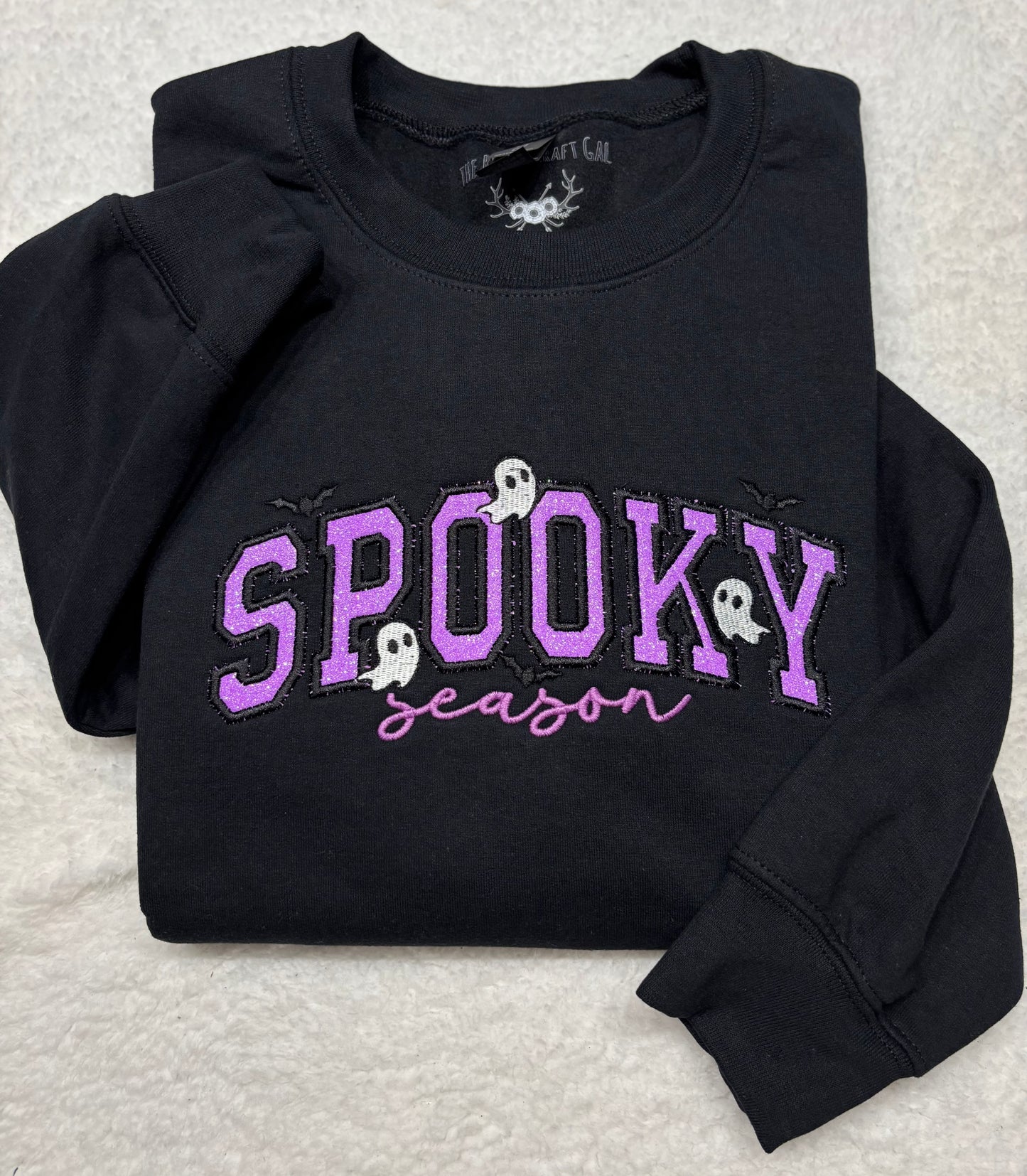 Spooky Season Purple Glitter Appliqué