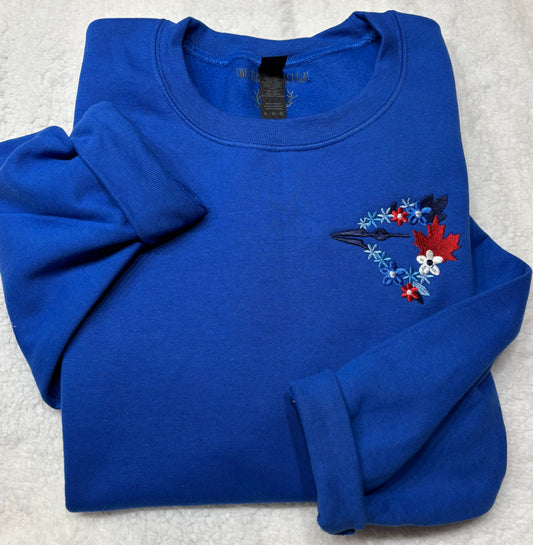 Floral Jay Crewneck