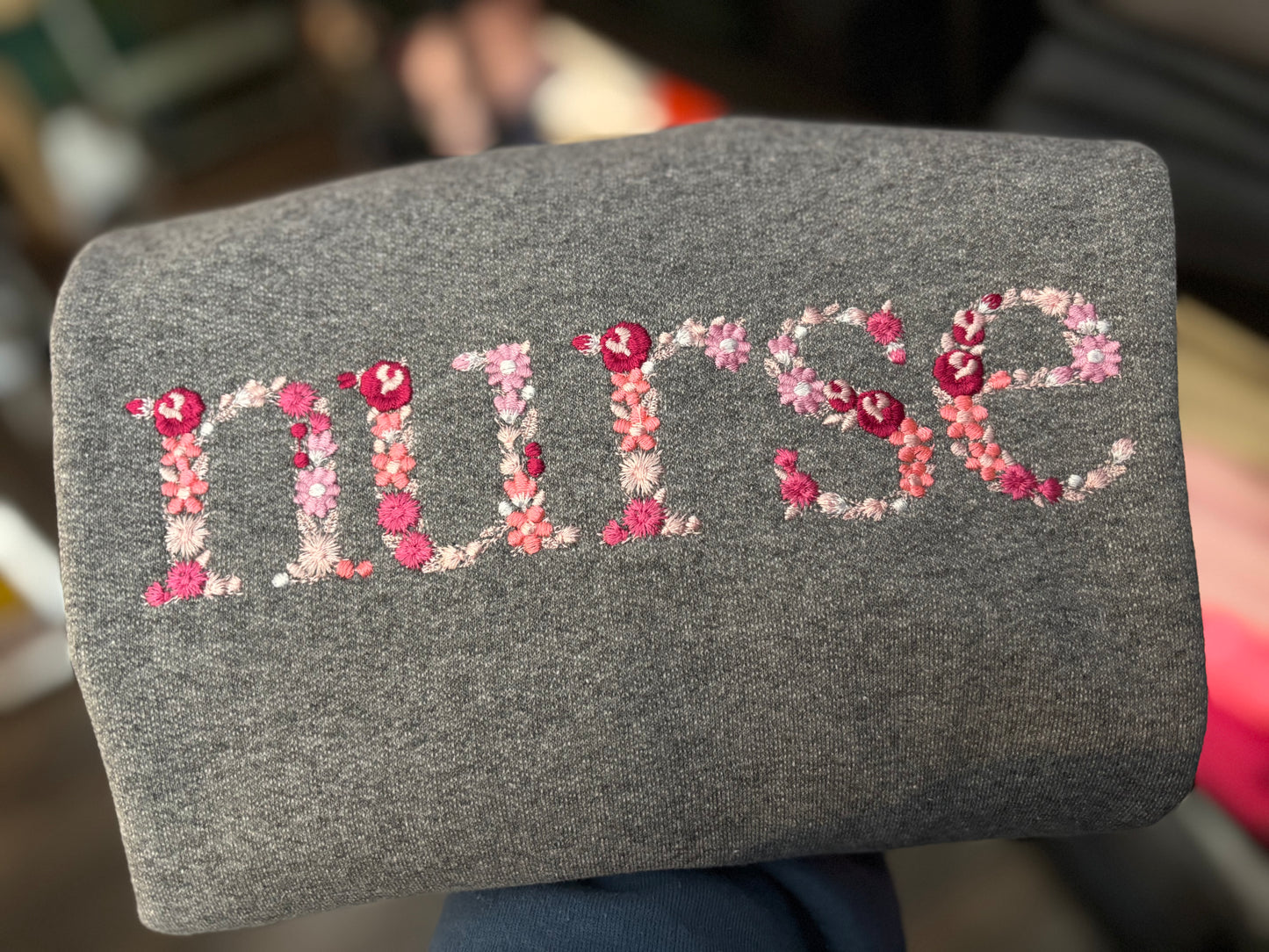 Floral Nurse Crewneck