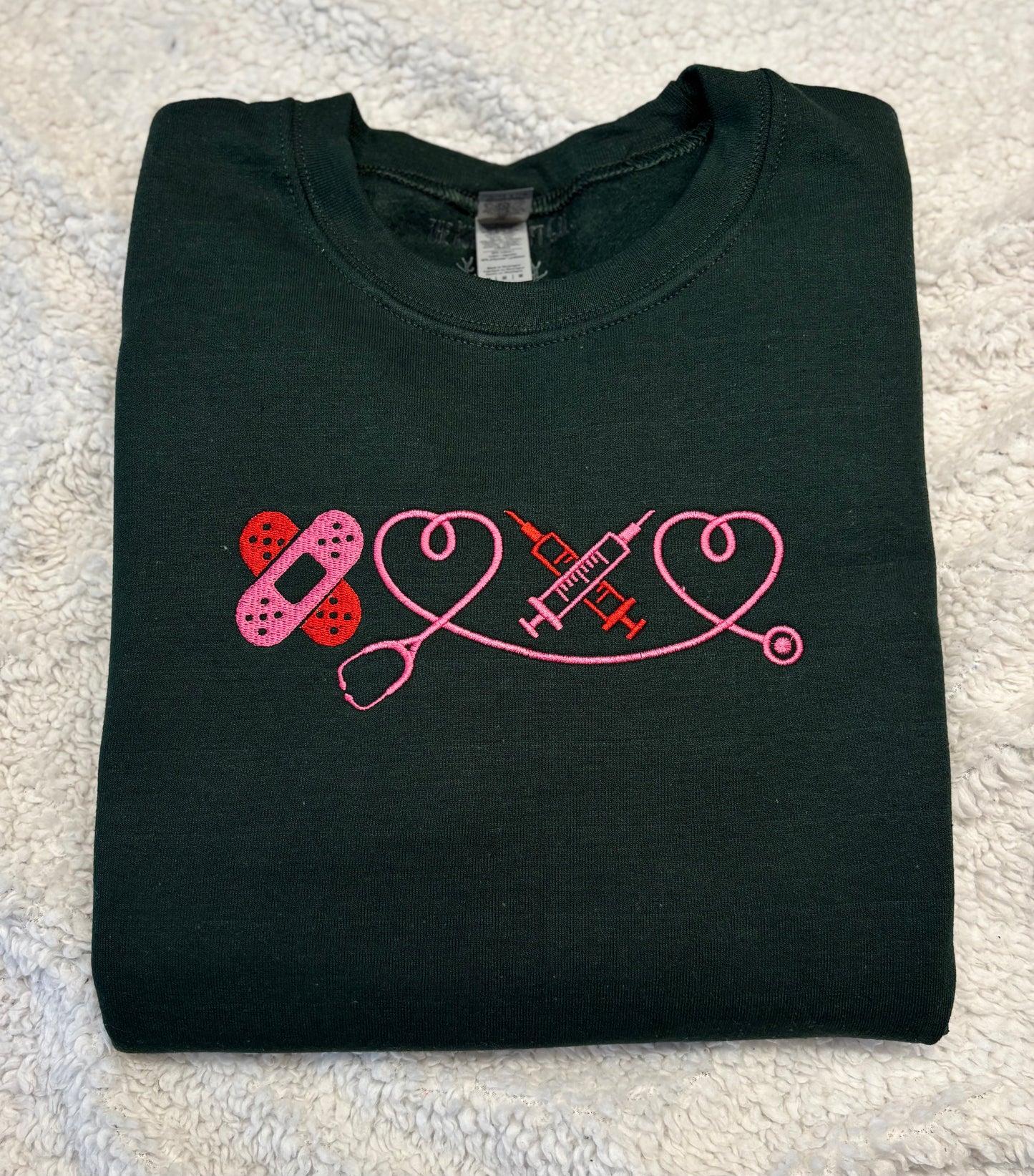 Nurse Heart Stethoscopes Crewneck