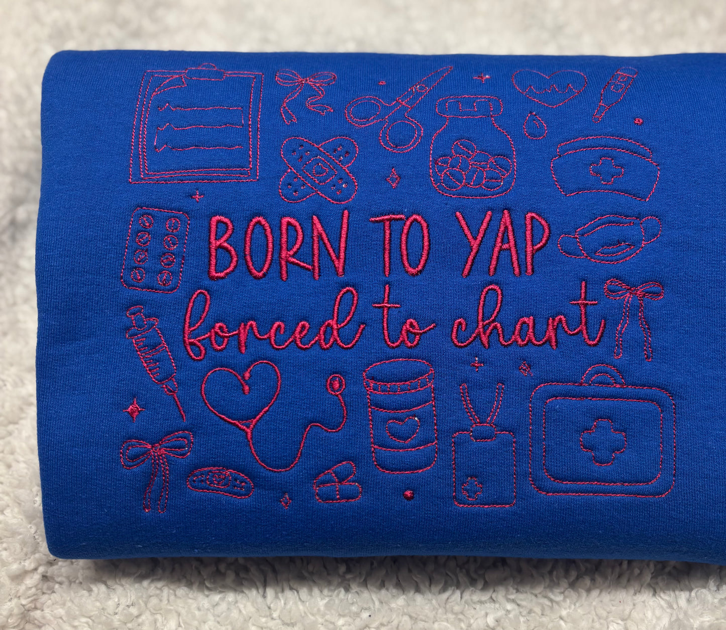 Born To Yap, Forced To Chart Crewneck