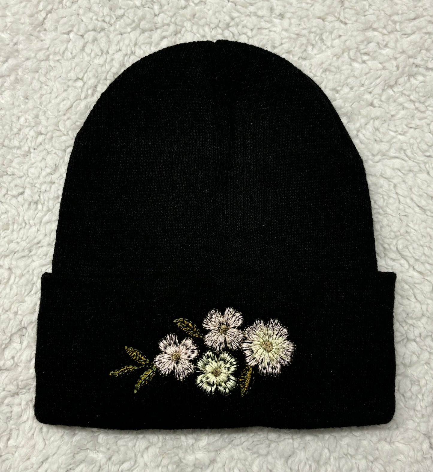 Embroidered Floral Toque
