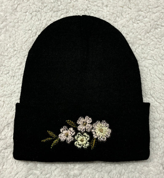 Embroidered Floral Toque