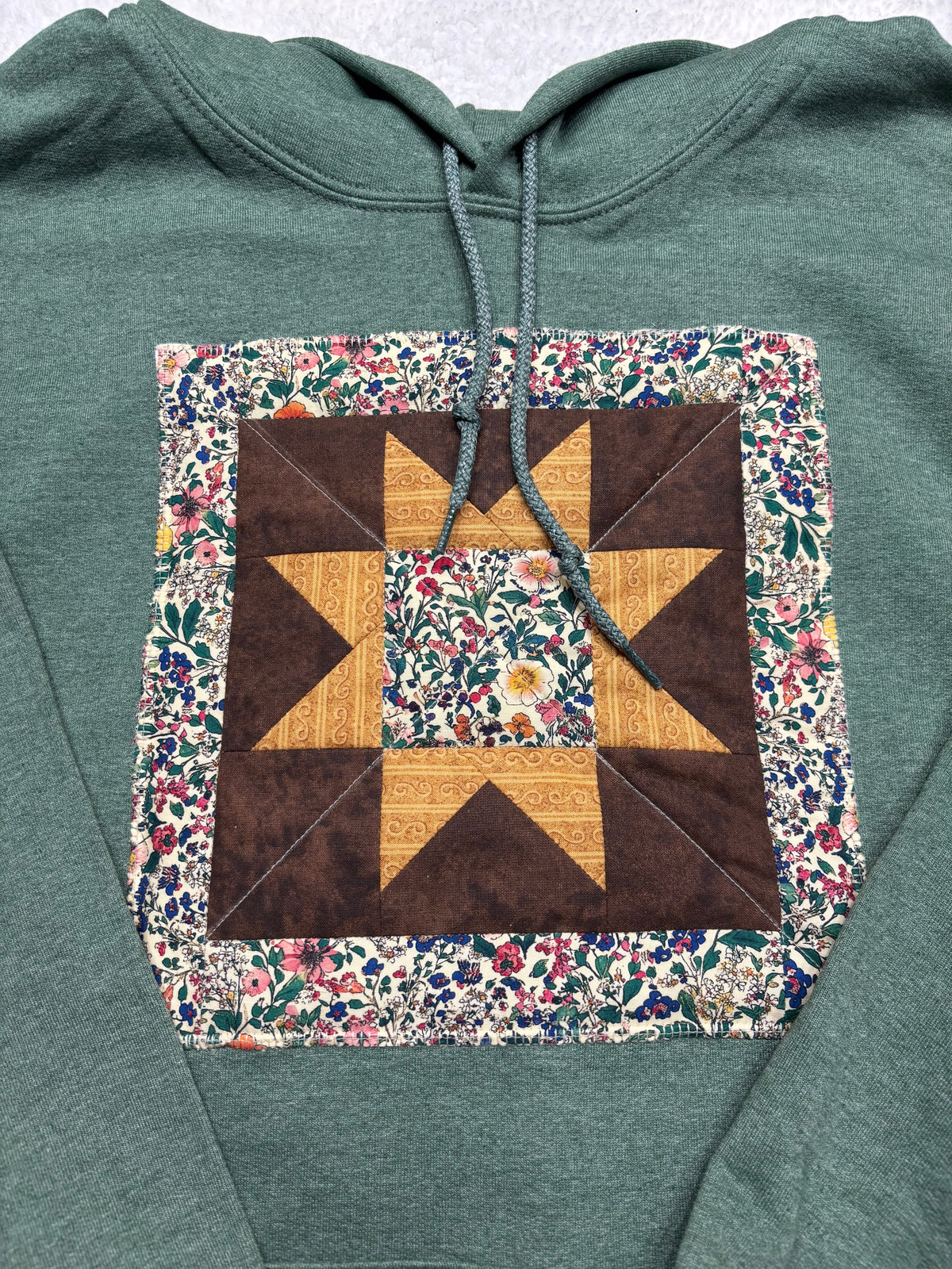 Quilted Panel Hoodie