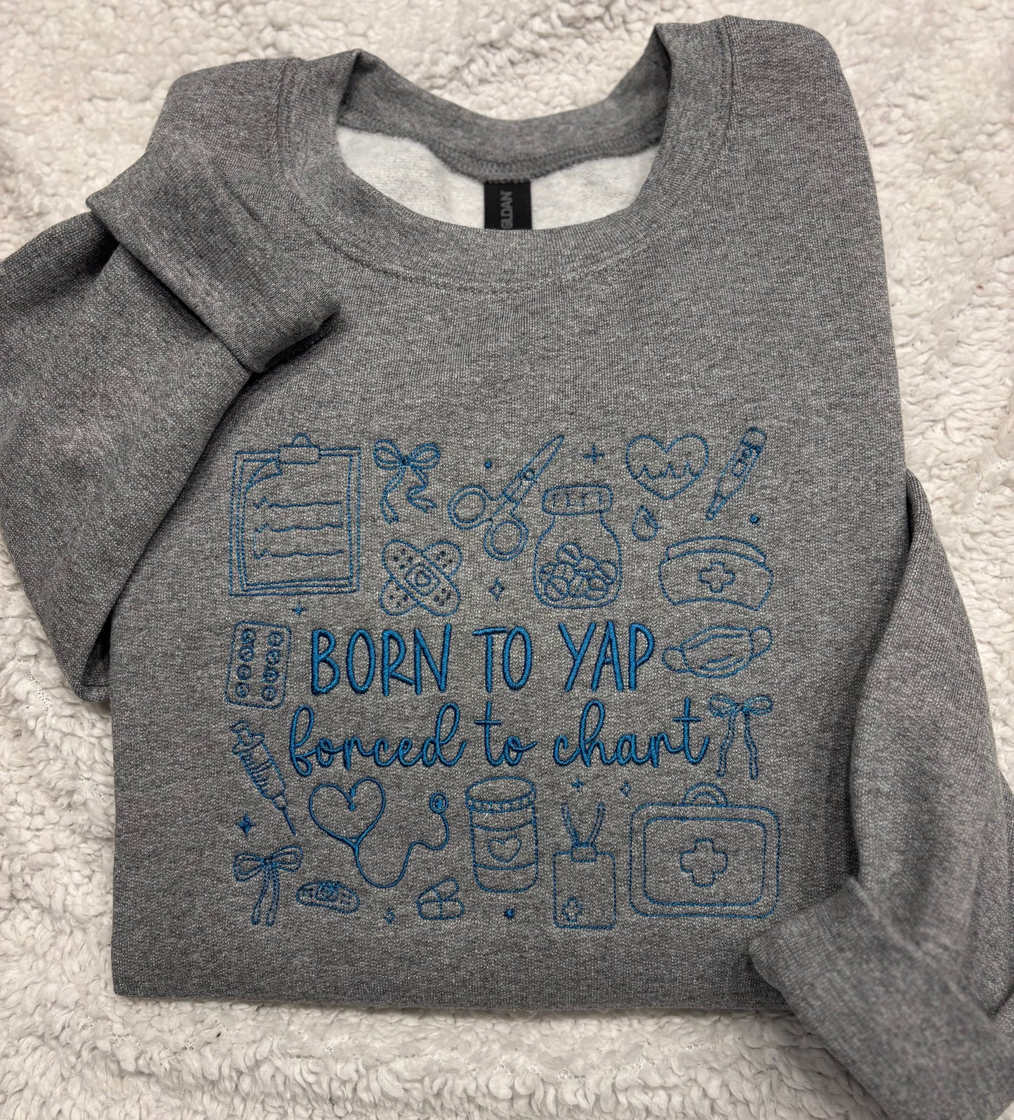 Born To Yap, Forced To Chart Crewneck