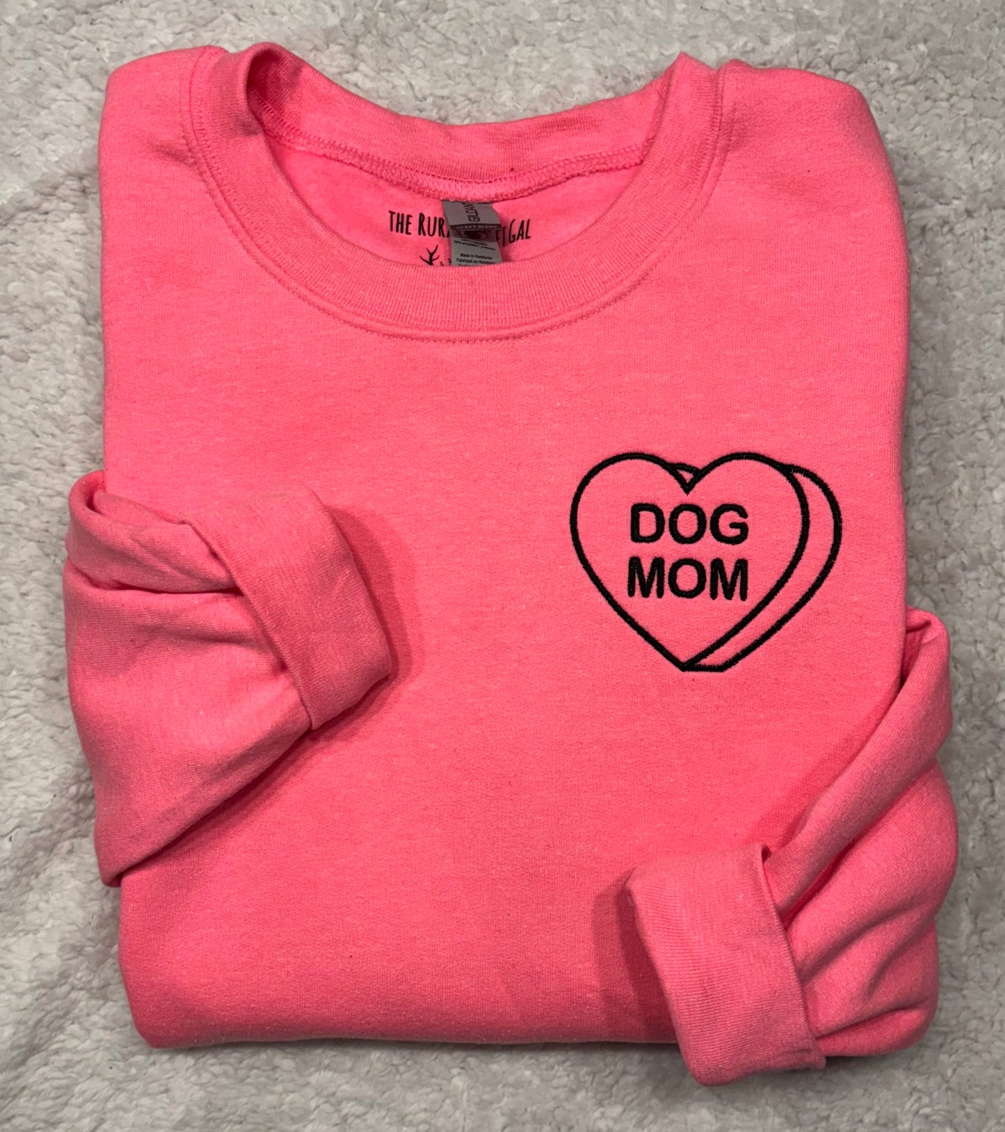 Dog Mom Candy Heart Crewneck