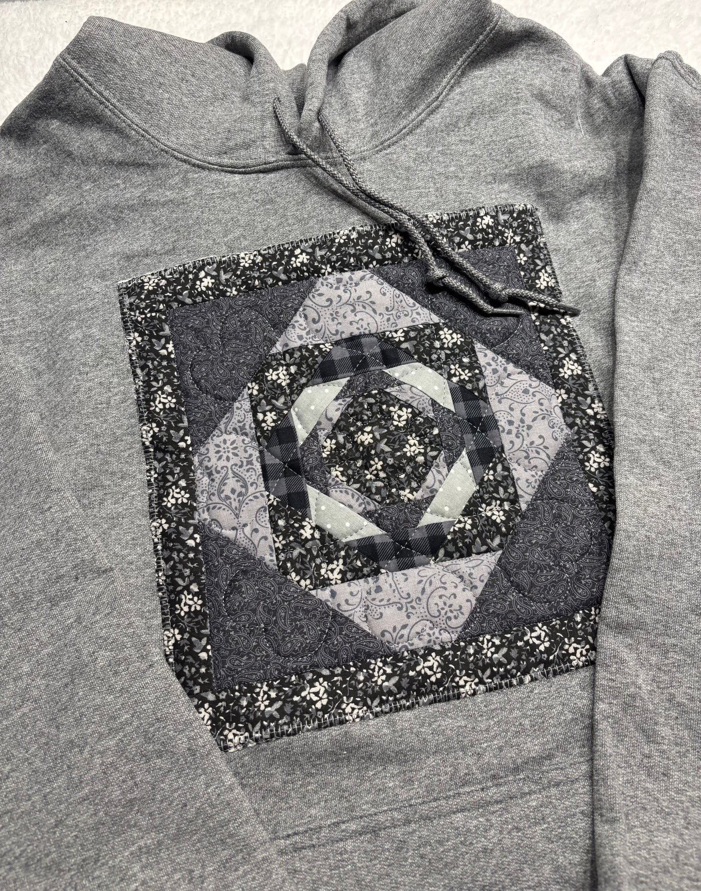 Quilt Panel Hoodie/Crewneck