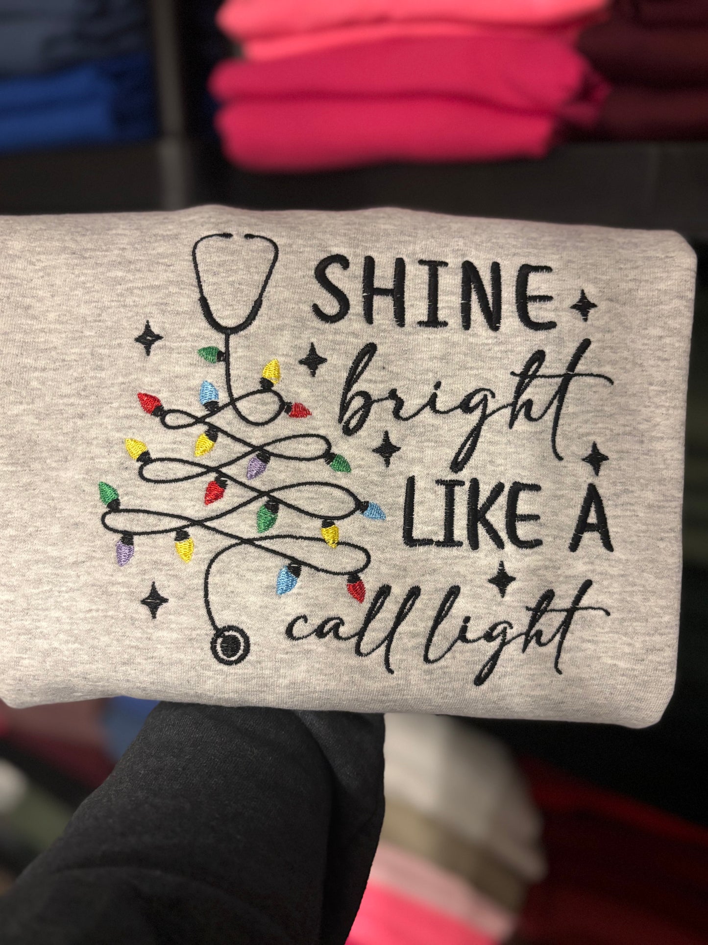 Shine Bright Like A Call Light Crewneck
