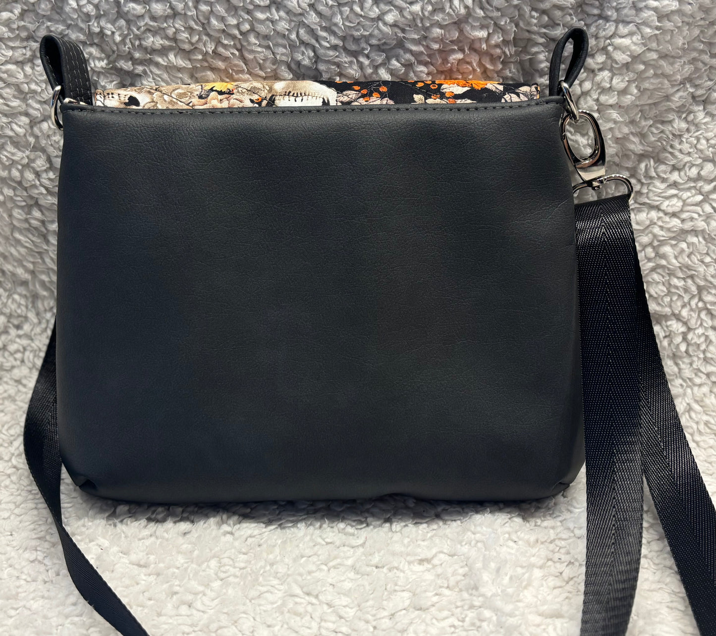 Skull Floral Quilted Purse