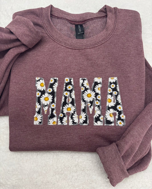 MAMA Daisy Appliqué Crewneck