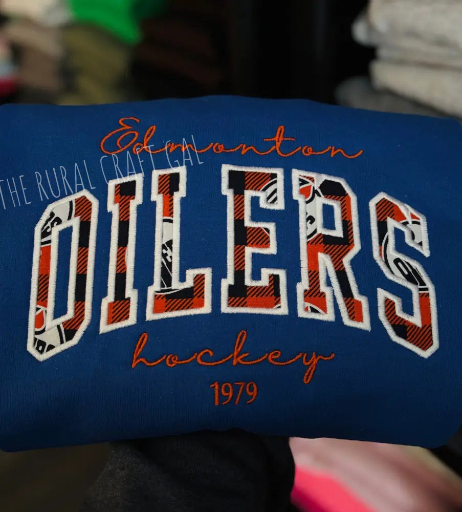 Oilers Appliqué Crewneck