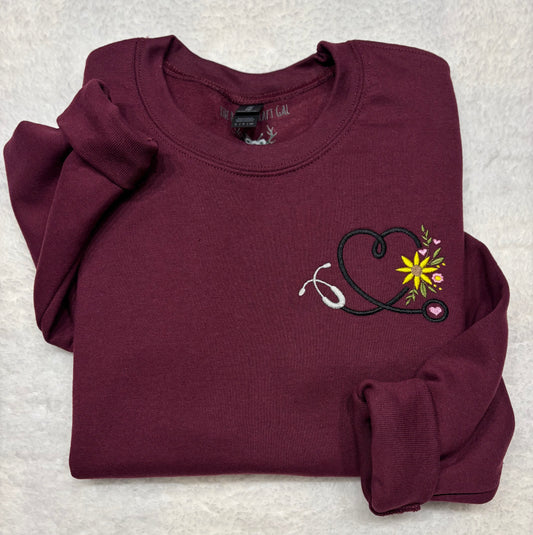 Sunflower Stethoscope Crewneck