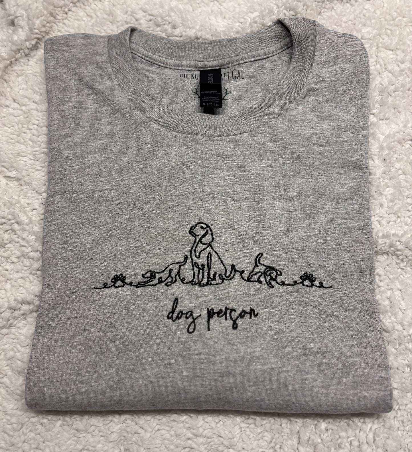 Dog Person Line Art T-Shirt
