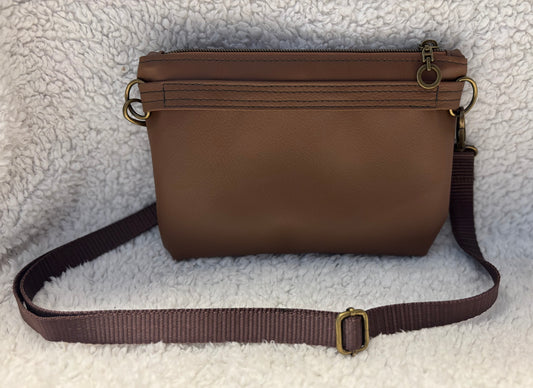 Brown Wristlet Crossbody Bag