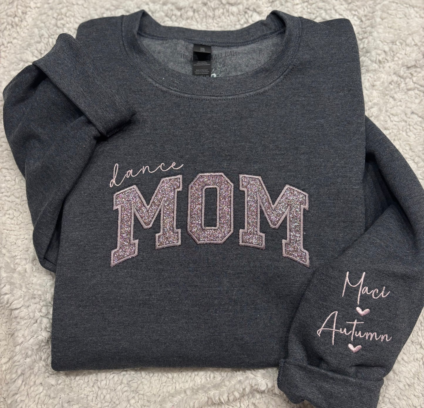 Dance Mom Glitter Appliqué Crewneck