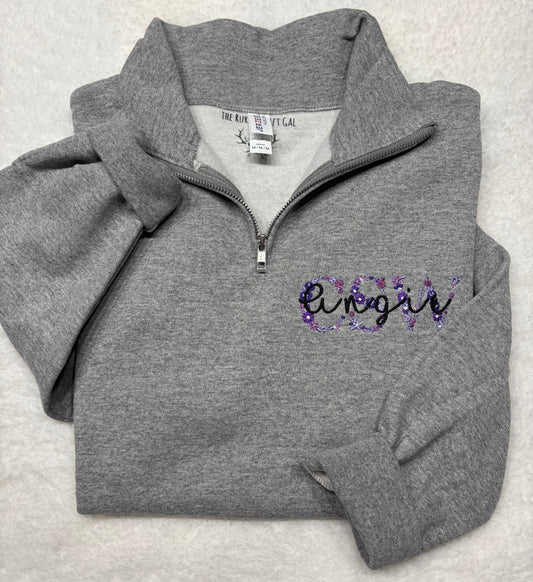 Floral CSW Quarter Zip