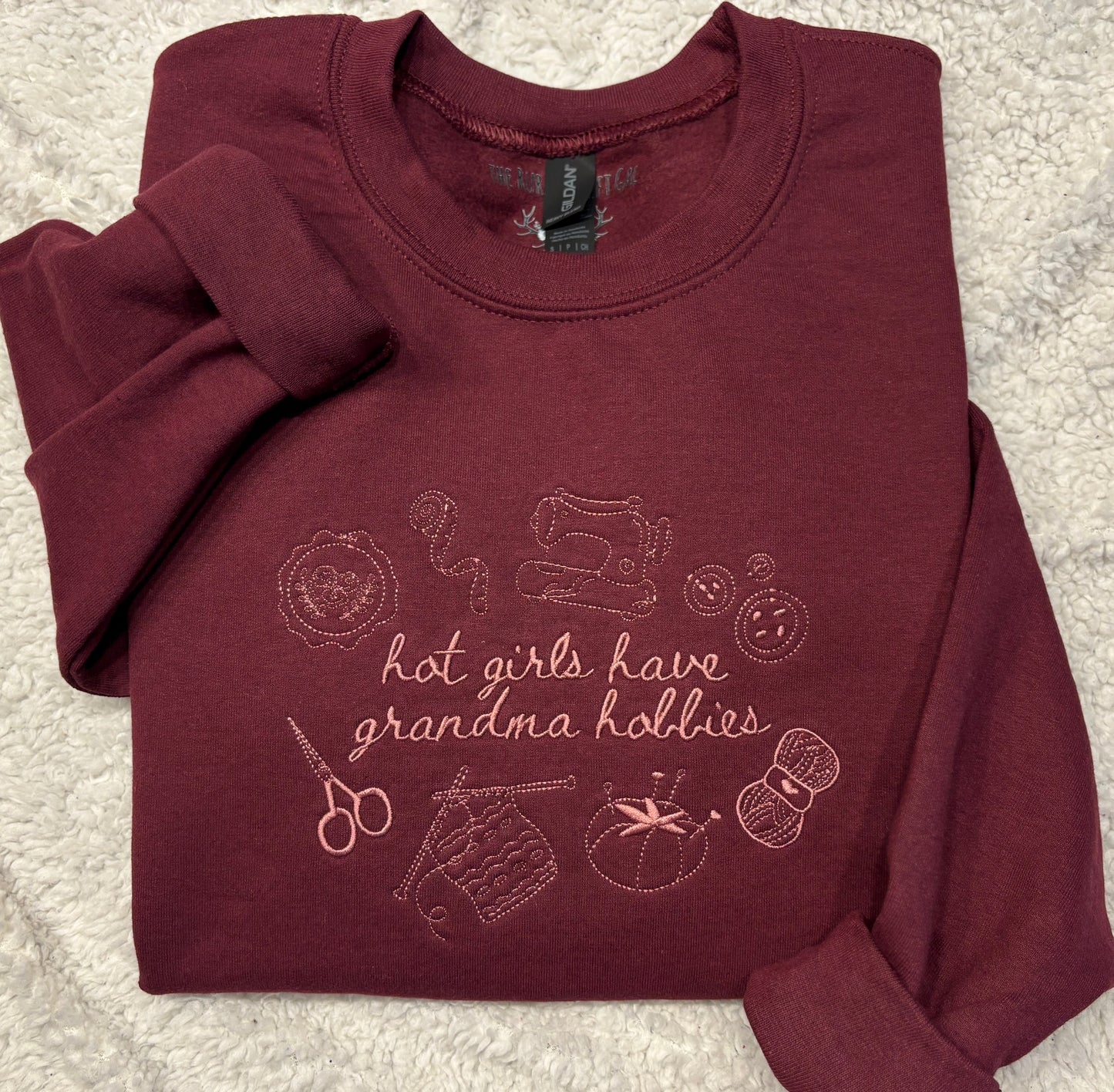 Hot Girls Have Grandma Hobbies Crewneck