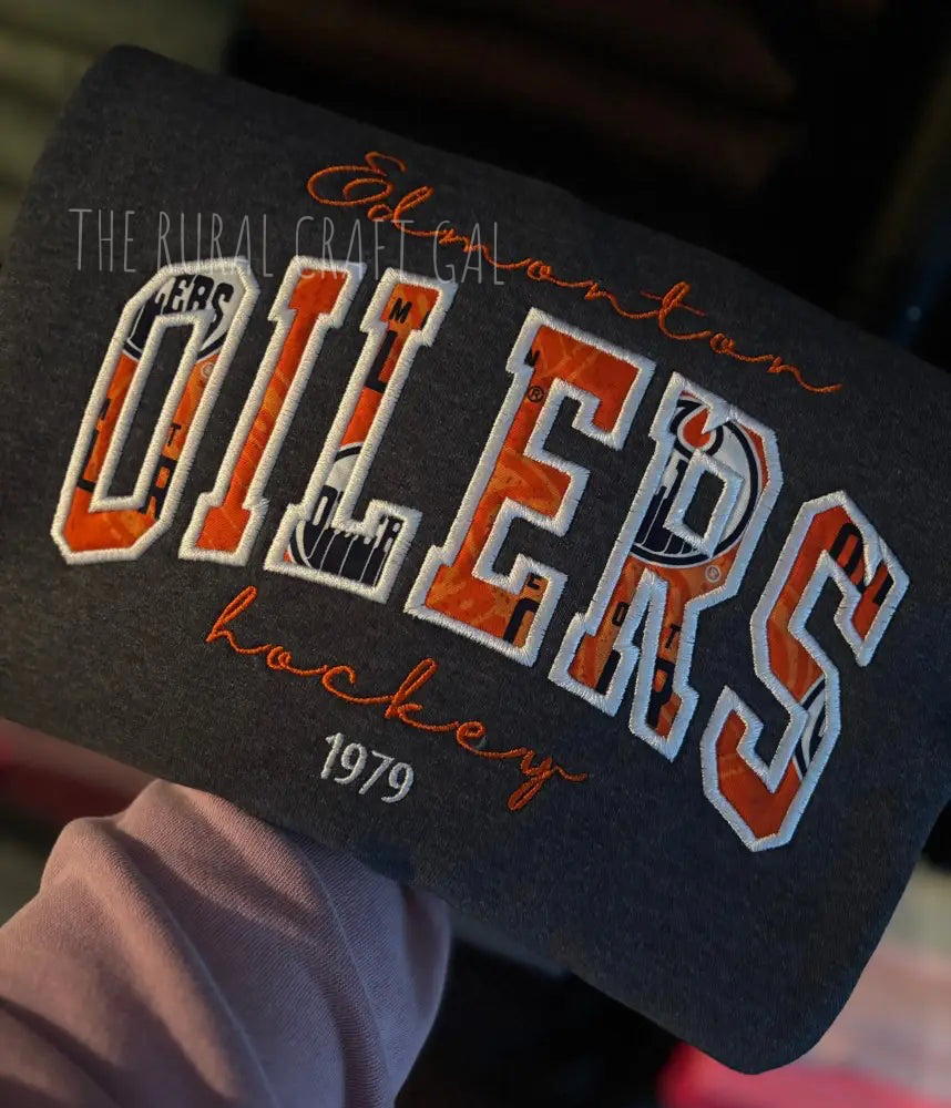 Oilers Appliqué Crewneck