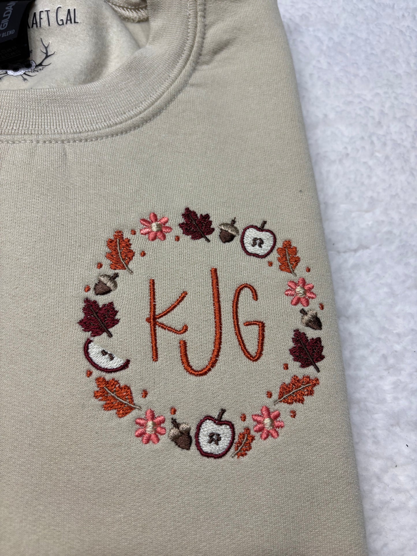 Fall Apple Monogram Frame