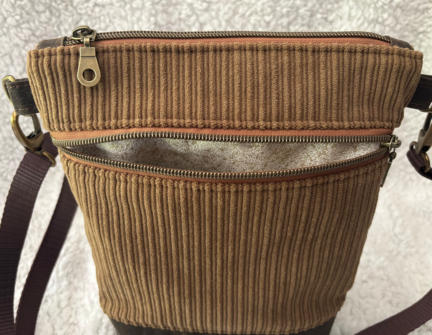 Brown Corduroy Purse