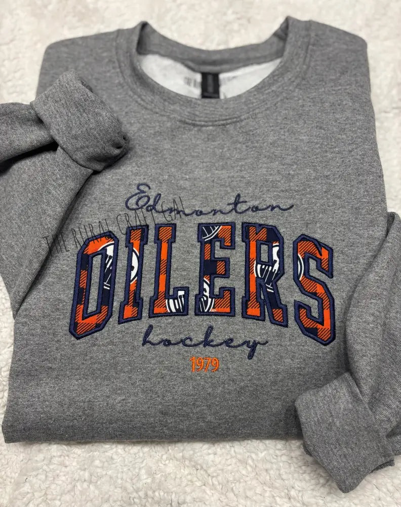 Oilers Appliqué Crewneck