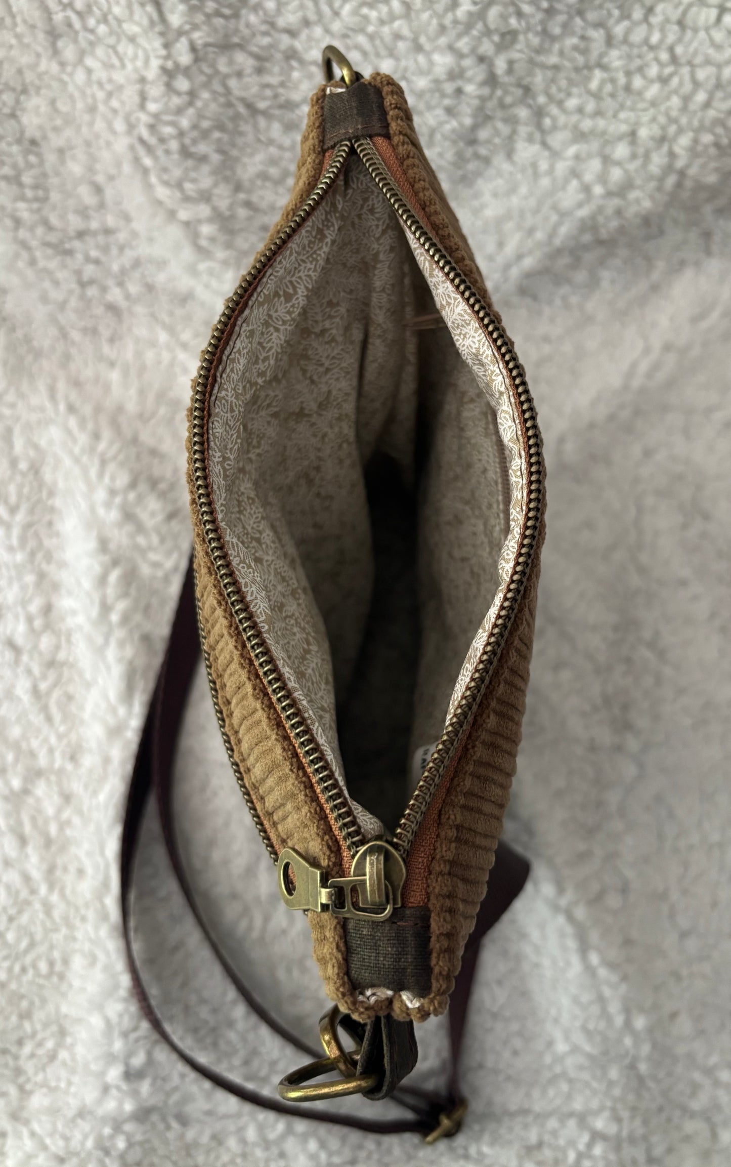 Brown Corduroy Purse