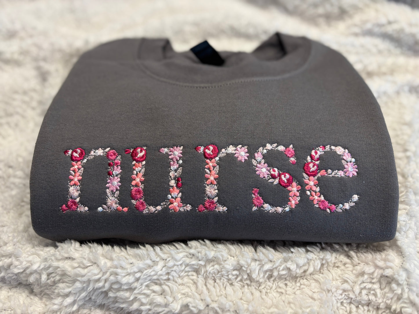 Floral Nurse Crewneck