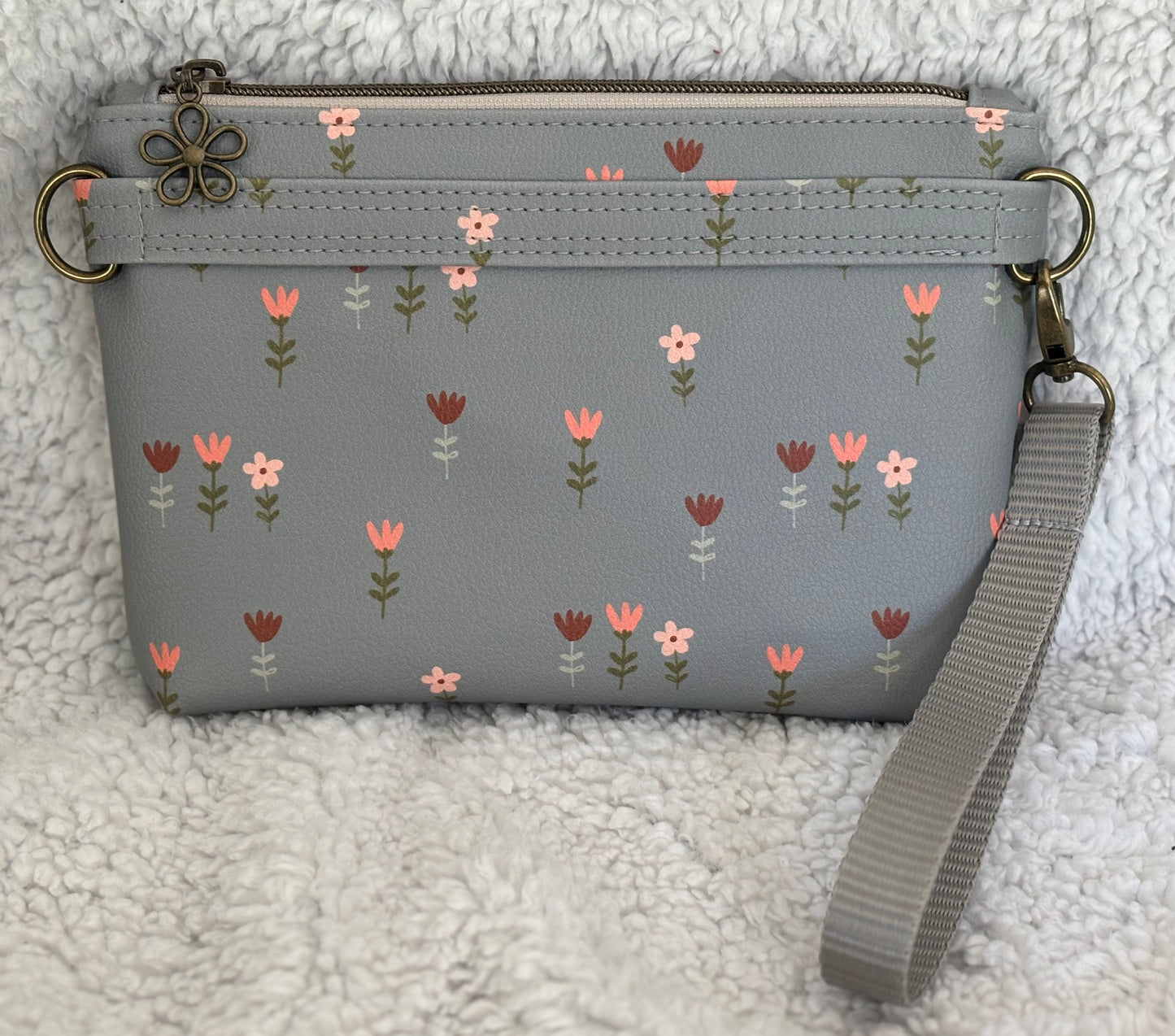 Floral Wristlet Crossbody Bag