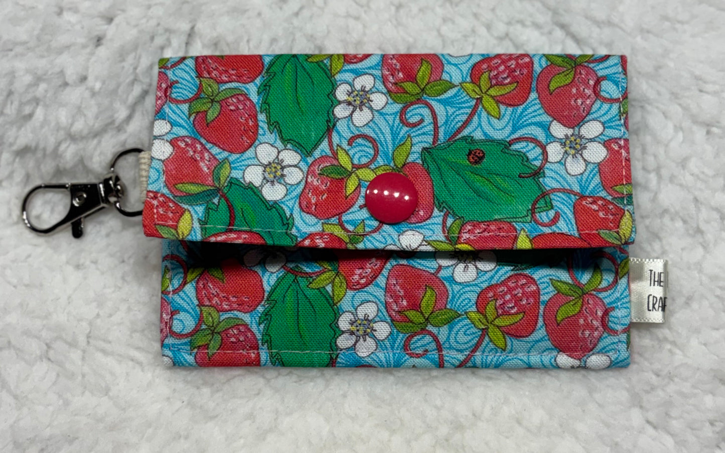 Strawberry Floral Card Pouch