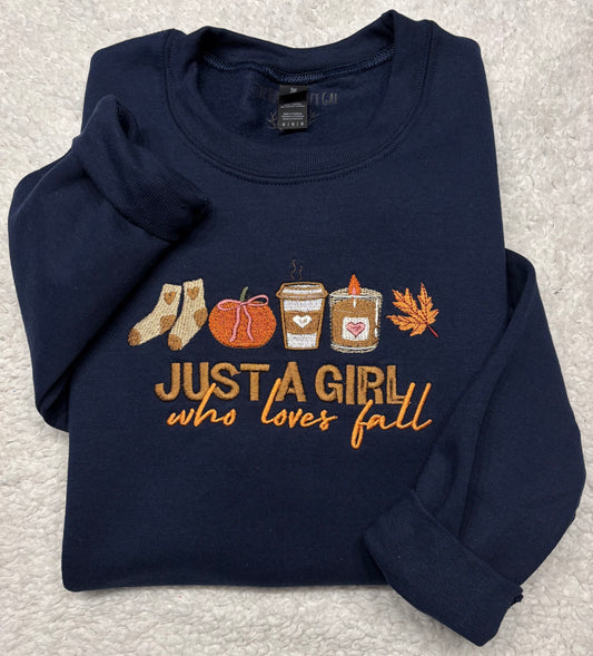 Just A Girl Who Loves Fall Crewneck
