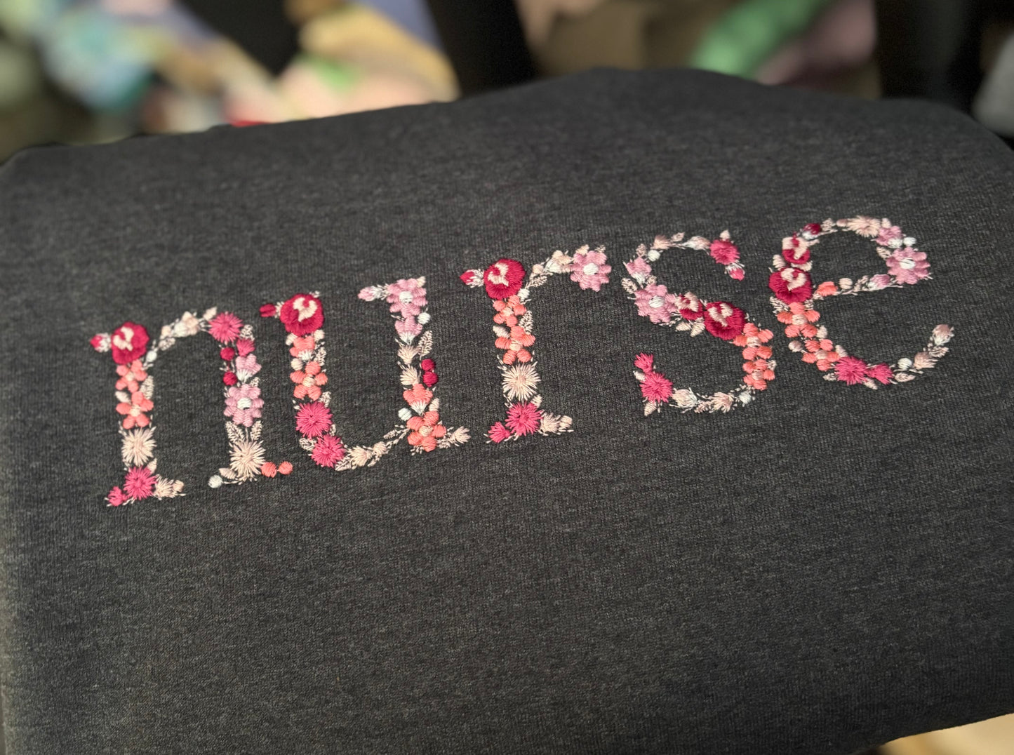 Floral Nurse Crewneck
